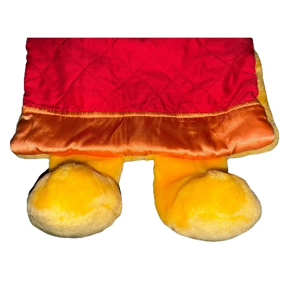 Vtg Disney Winnie The Pooh Plush Pajama Bag Satin Trim Collectible Multi Use 17